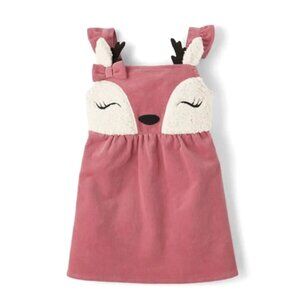 Gymboree Girls Embroidered Deer Corduroy Jumper – Pink – Size 4T
